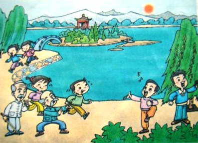 一年級(jí)的看圖寫(xiě)話-公園的早晨 一年級(jí)的看圖寫(xiě)話-公園的早晨